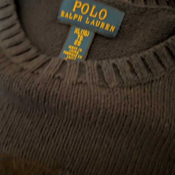 Polo Ralph Lauren Navy Sweater with Bear Motif - Picture 2 of 2